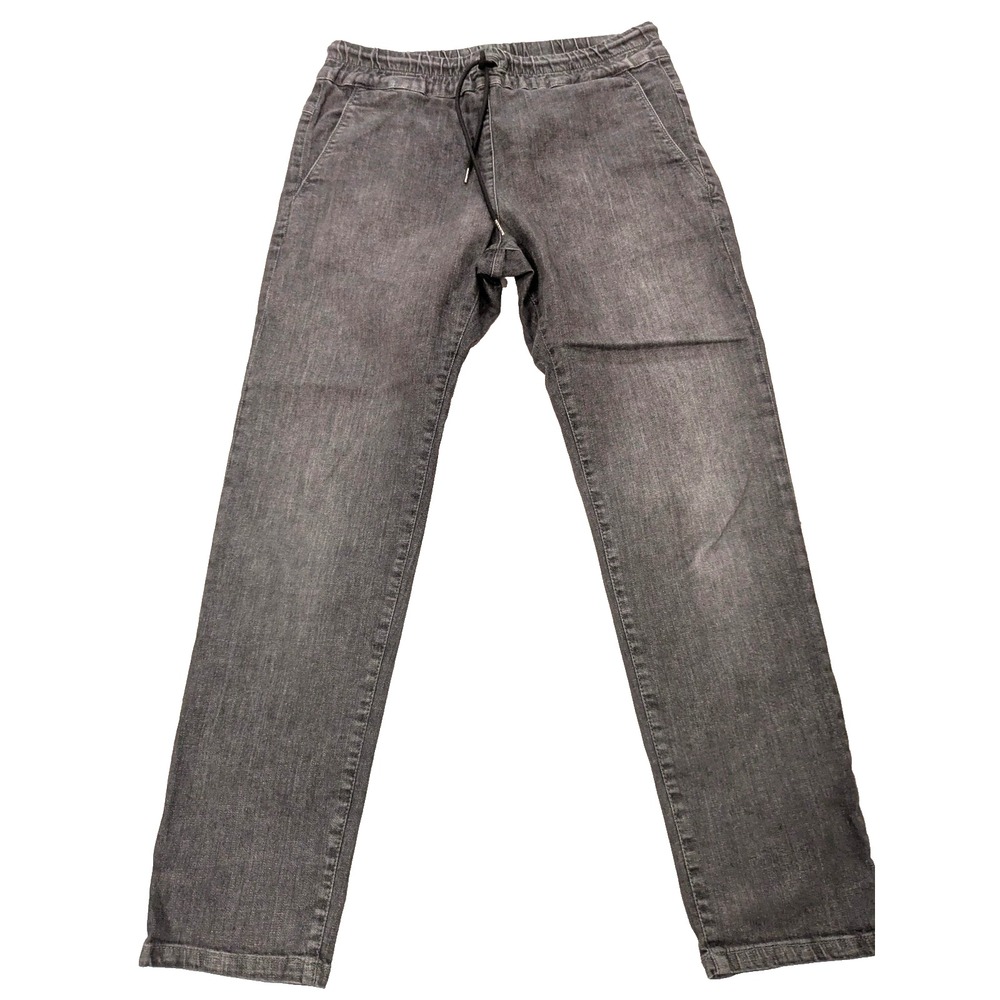 Flog Pants Womens 29 Black Jeans Drawstring Waist Stretch Tapered Casual‎ Israel